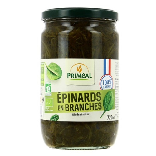 Priméal Épinards En Branche Bio 630g