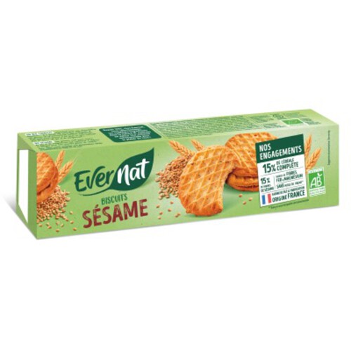 Evernat Biscuits Au Sésame Bio 150g