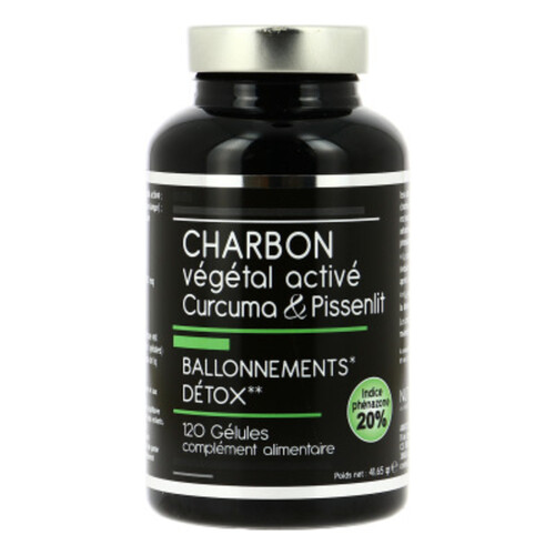 Nutrivie Charbon Végétal Activé Détox - 120 Gélules