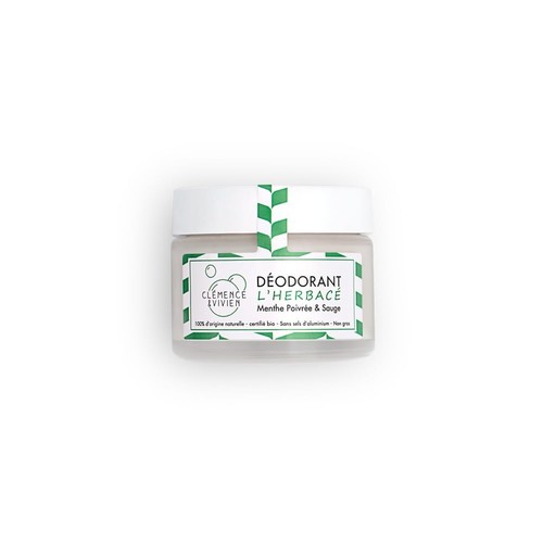 Clémence & Vivien Baume Déodorant l'Herbacé Menthe Poivrée & Sauge 50g
