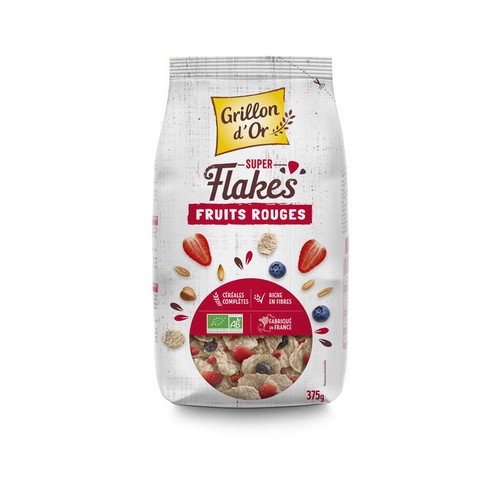 Grillon d'or Super flakes fruits rouges Bio 375g