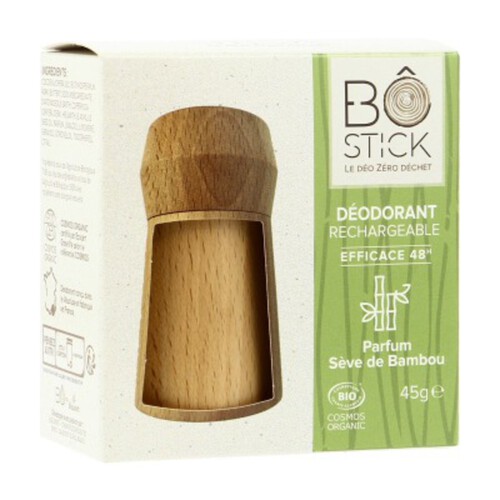 Naturalia Bô Stick Déodorant Rechargeable Efficace 48H Parfum Sève De Bambou 50G