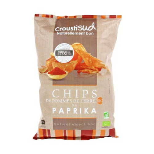 Croustisud Chips Pomme de Terre au Paprika Bio 100g