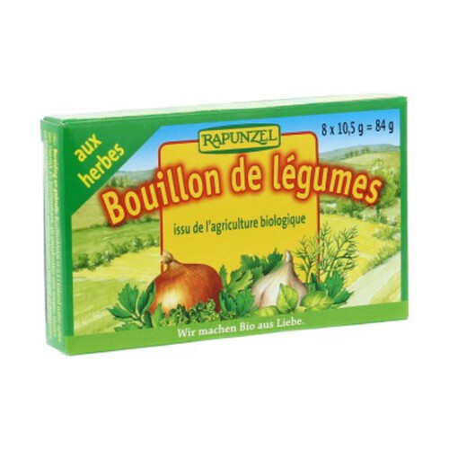 Rapunzel Bouillon De Légumes Aux Herbes Bio 8X10.5G Naturalia Courses