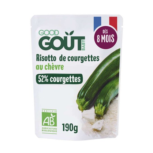 Good Goût Risotto de Courgettes au Chèvre Bio Dès 8 Mois 190g