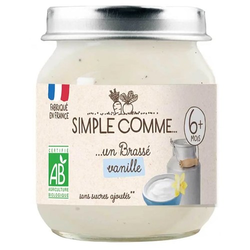 Simple Comme Pot Brassé Vanille dès 6 mois Bio 125g