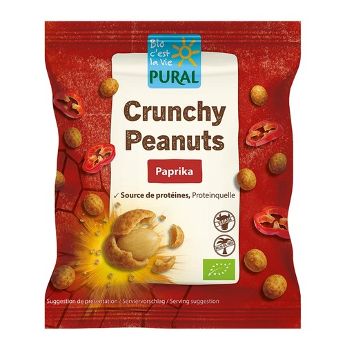 Pural Cacahuètes Croustillantes au Paprika Bio 110g