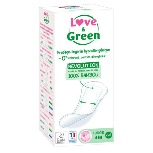 Love & green Protège-lingerie hypoallergénique large x28