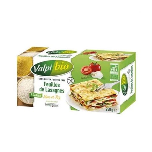 Valpibio Feuilles de Lasagnes Maïs & Riz Bio 250g