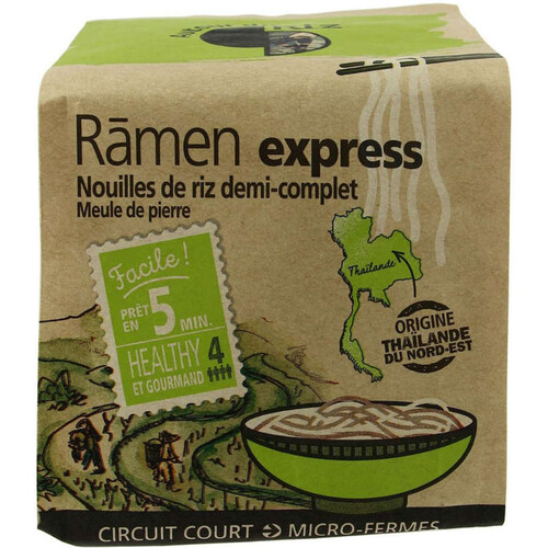 Autour du Riz Ramen Express Nouilles de Riz Semi Complet 280g