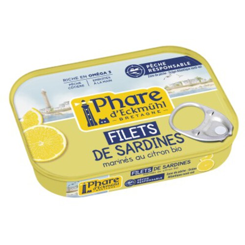 Phare D'Eckmuhl Filets De Sardines Marinés Au Citron Msc 90G