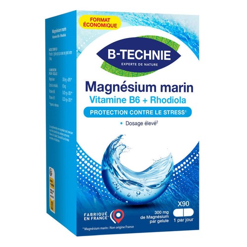 Aquatechnie Biotechnie Magnésium Marin + Rhodiola 90 Gélules