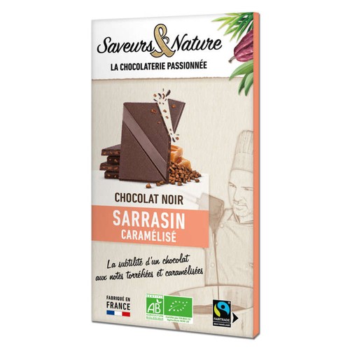 Saveurs & Nature Chocolat Noir Caramélisé 80g