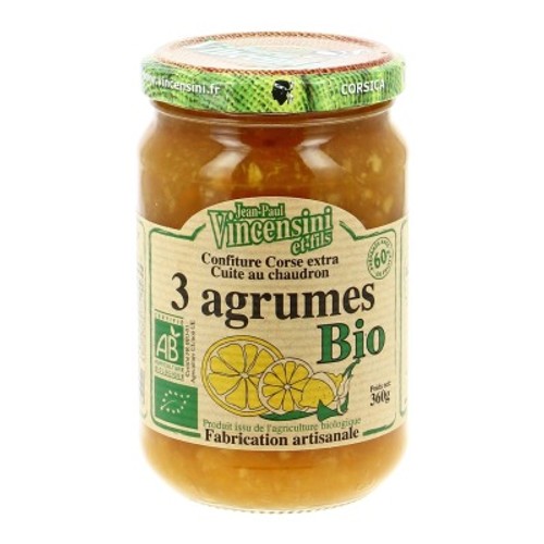 Castagna Di Vallerus Confiture 3 Agrumes Bio 360g