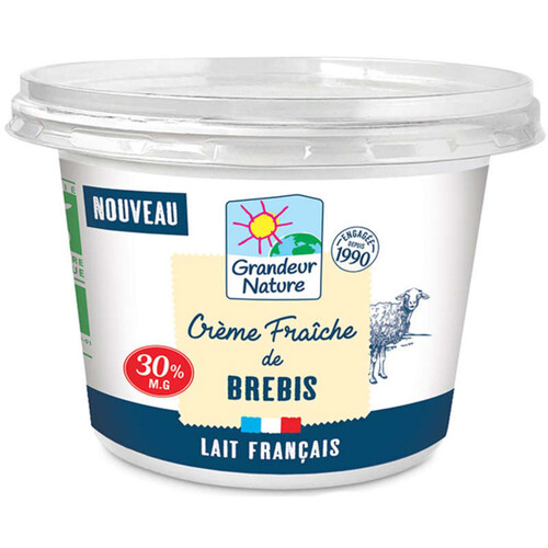 Grandeur Nature Crème Fraîche de Brebis 30% MG 200g