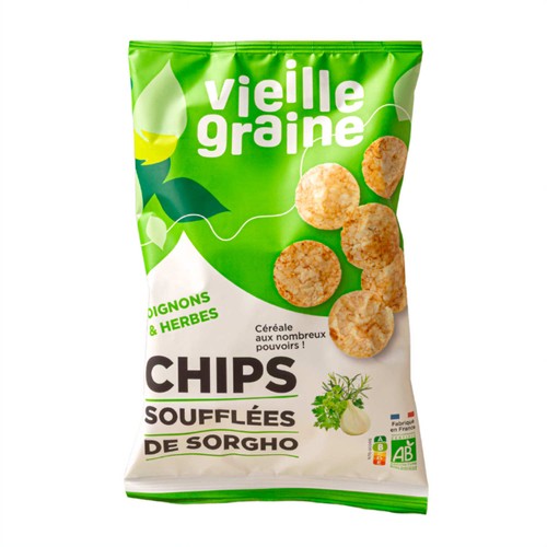 Veille Graine Chips soufflées sorgho oignon et herbes 60g