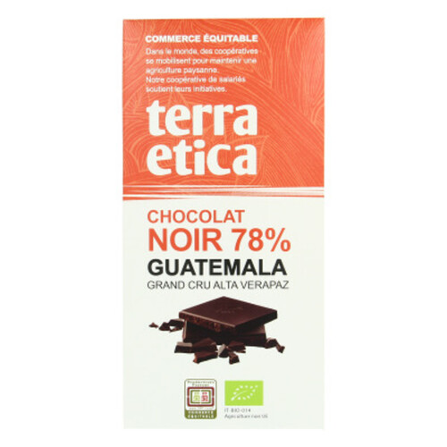 Terra Etica Chocolat noir 74% Guatemala Bio 100g