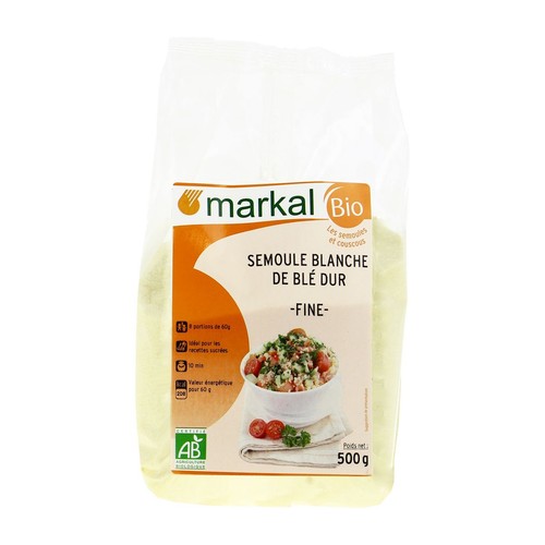 Markal Semoule Blanche Fine de Blé Dur 500g