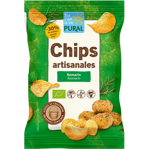 Pural Chips Salées Artisanales Au Romarin Bio