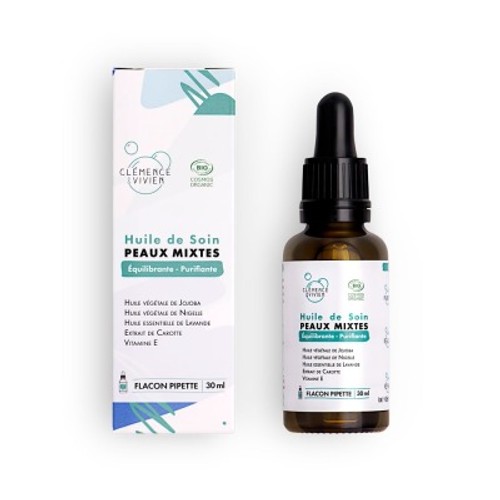 Clémence & Vivien Huile de Soin Peaux Mixtes 30ml
