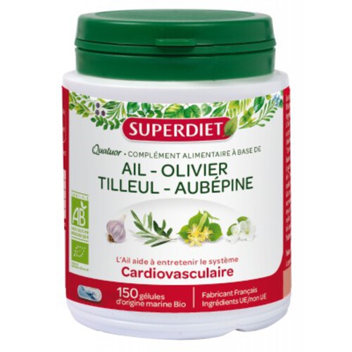 Super Diet Quatuor Cardiovasculaire - 150 Comprimés Bio