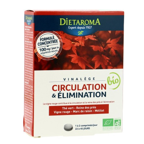 Dietaroma Vinalège Élimination & Circulation - 45 Comprimés Bio