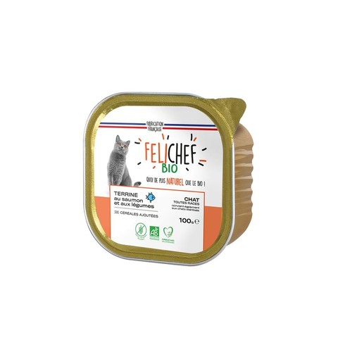 Felichef Bio terrine saumon et aux légumes 100g