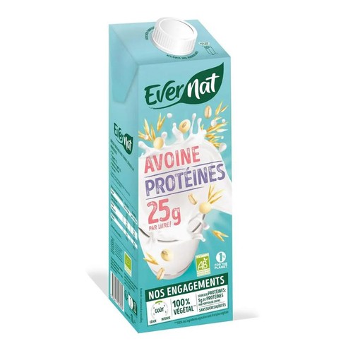 Evernat Boisson Avoine Protéines Bio 1L