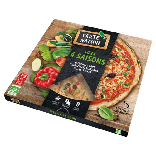 Carte Nature Pizza 4 saisons Bio 400g