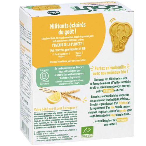 Good Goût Les Animaux Tout Bio Citron Dès 10 Mois 80g