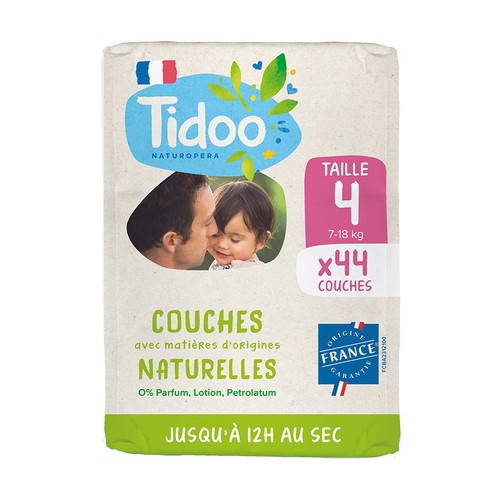 Tidoo Couches avec Matières Naturelles T4 (7-18kg) x44
