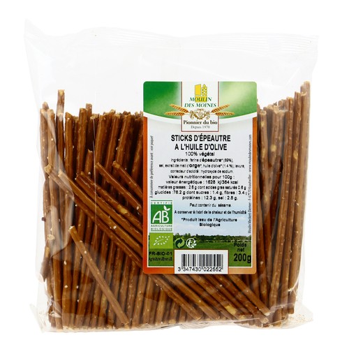 Moulin Des Moines Sticks d'épeautre Bio 200g