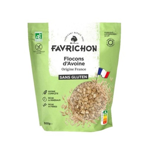 Favrichon Flocons d'avoine sans gluten Bio 500g