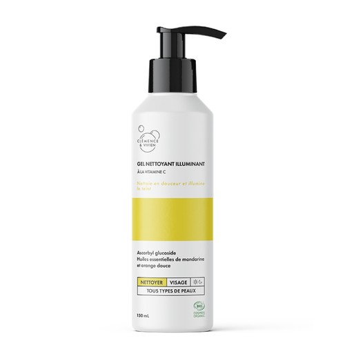 Clemence & Vivien Gel Nettoyant Illuminant Bio 150ml