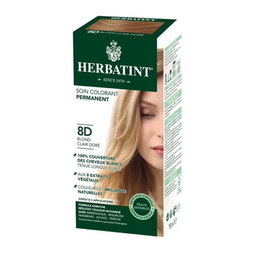 Herbatint Coloration 8D Blond clair Doré - 150 ml
