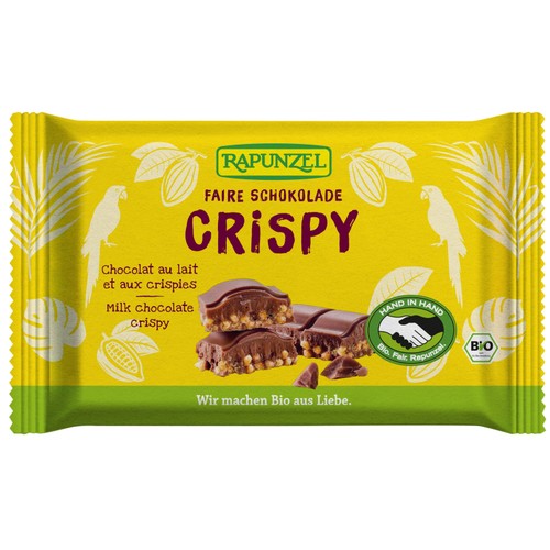 Rapunzel Chocolat au Lait & aux Crispies 100g