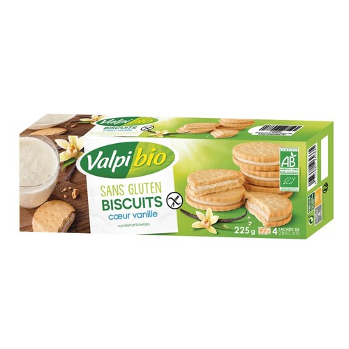 Valpibio Biscuits cœur vanille 225g