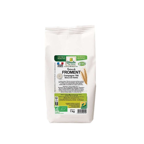 Moulin Des Moines Farine de Froment Campagne Type T80 1kg
