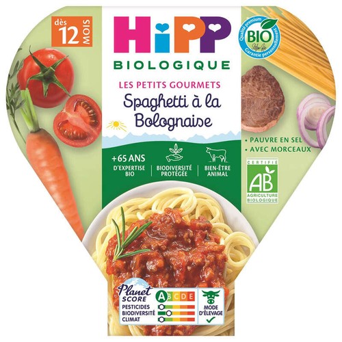 Hipp Assiette Spaghettis Bolognaise 12M Bio 230g
