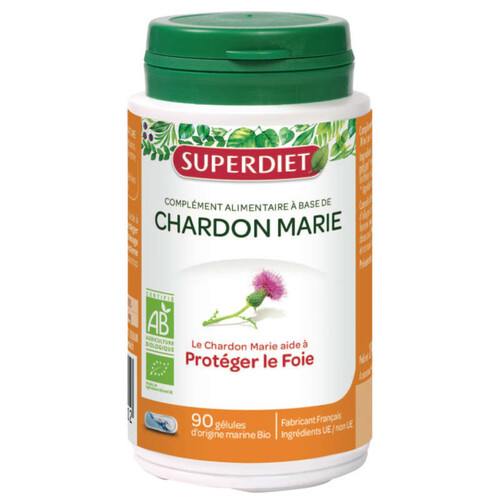 Superdiet Complément Alimentaire à base de Charbon Marie Bio 90 gélules