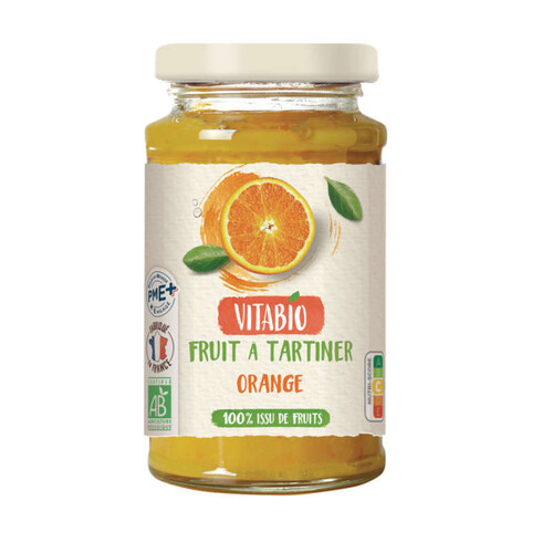 Vitabio Purée De Fruits À L'Orange, Certifié Ab