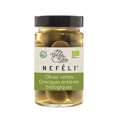 Neféli Olives Vertes Grecques Entières Bio 300g