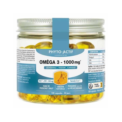 Phyto-Actif Oméga3 1000mg x100 capsules