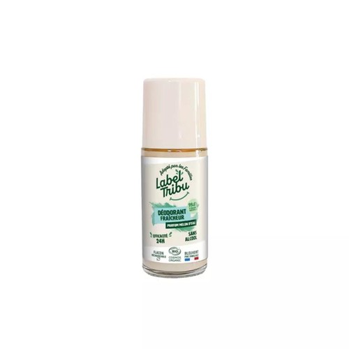 Label Tribu Déodorant Fraîcheur Roll On Rechargeable 24h Melon d'eau 50ml