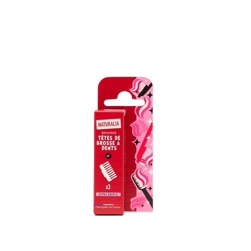Naturalia Recharge Tête de brosse à dent Extra souple x3