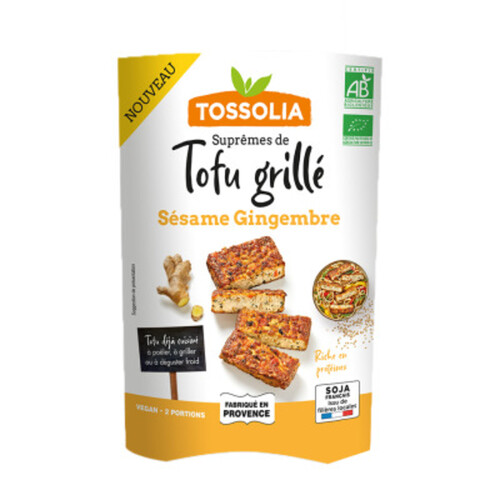 Tossolia Suprêmes de Tofu Grillé Sésame Gingembre 140g