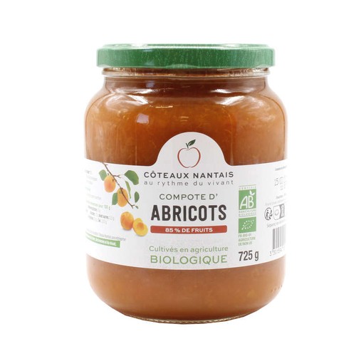 Coteaux Nantais Compote Abricot Bio 725g