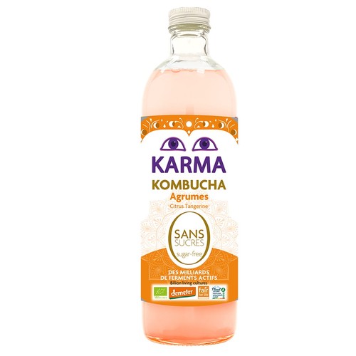 Karma Kombucha Agrumes sans sucres 75cl