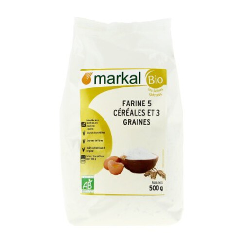 Markal Farine 5 Céréales et 3 Graines Bio 500g