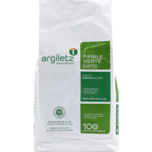 Argiletz Argile Verte Surfine Pour Peaux Grasses 1kg